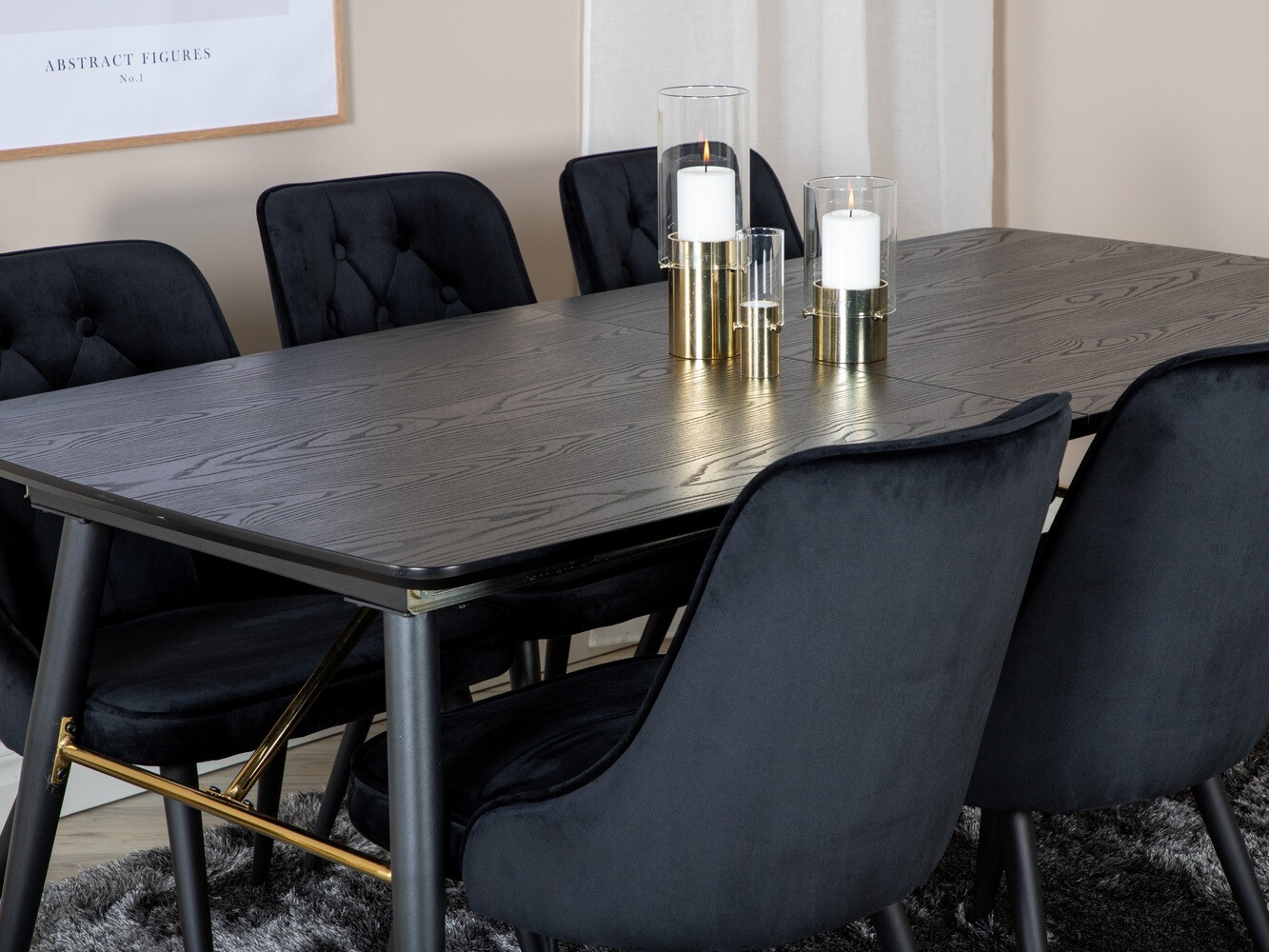 Set de mese Dallas 1453 (Negru)