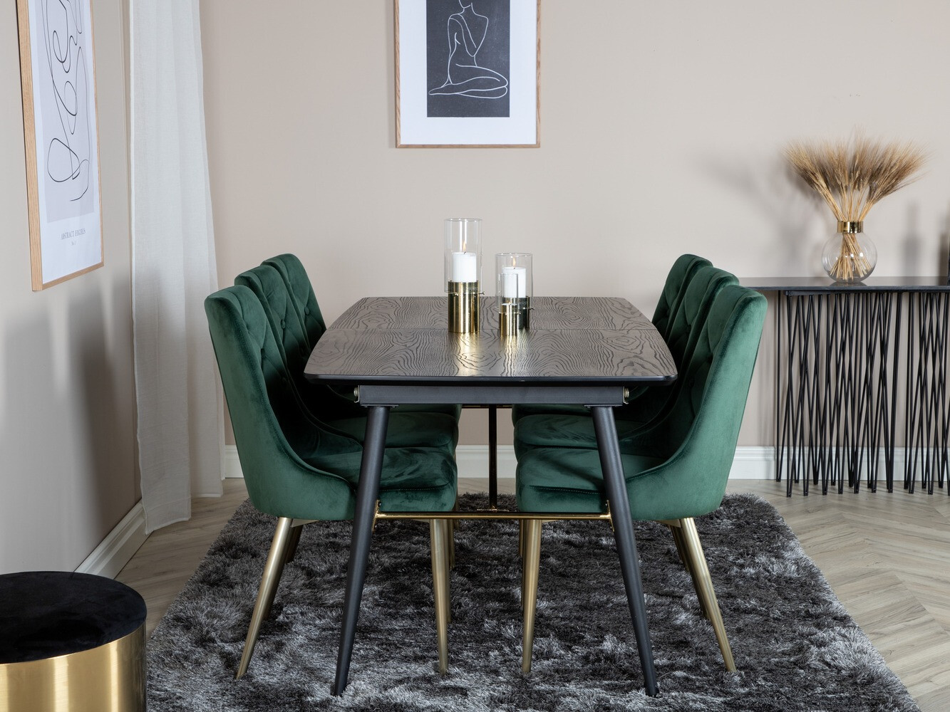 Set de mese Dallas 1453 (Verde + auriu)