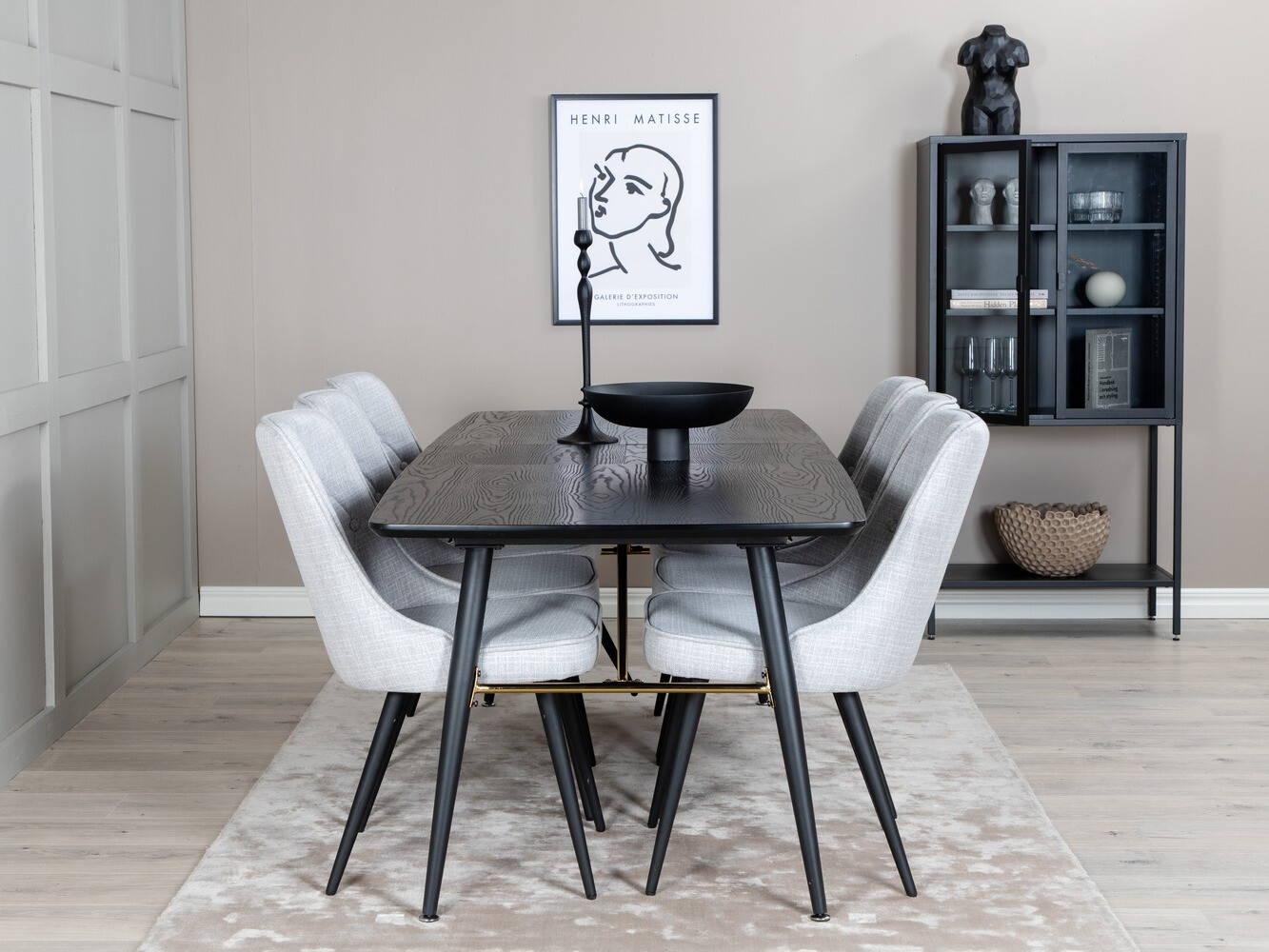 Set de mese Dallas 1454 (Gri + Negru)