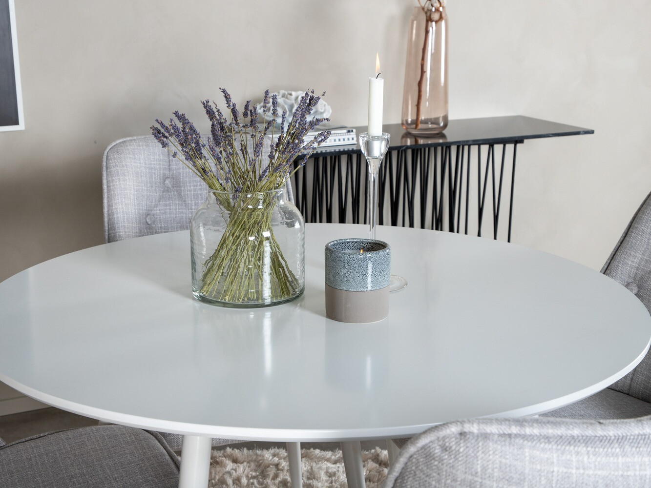 Set de mese Dallas 1535 (Gri + Alb)