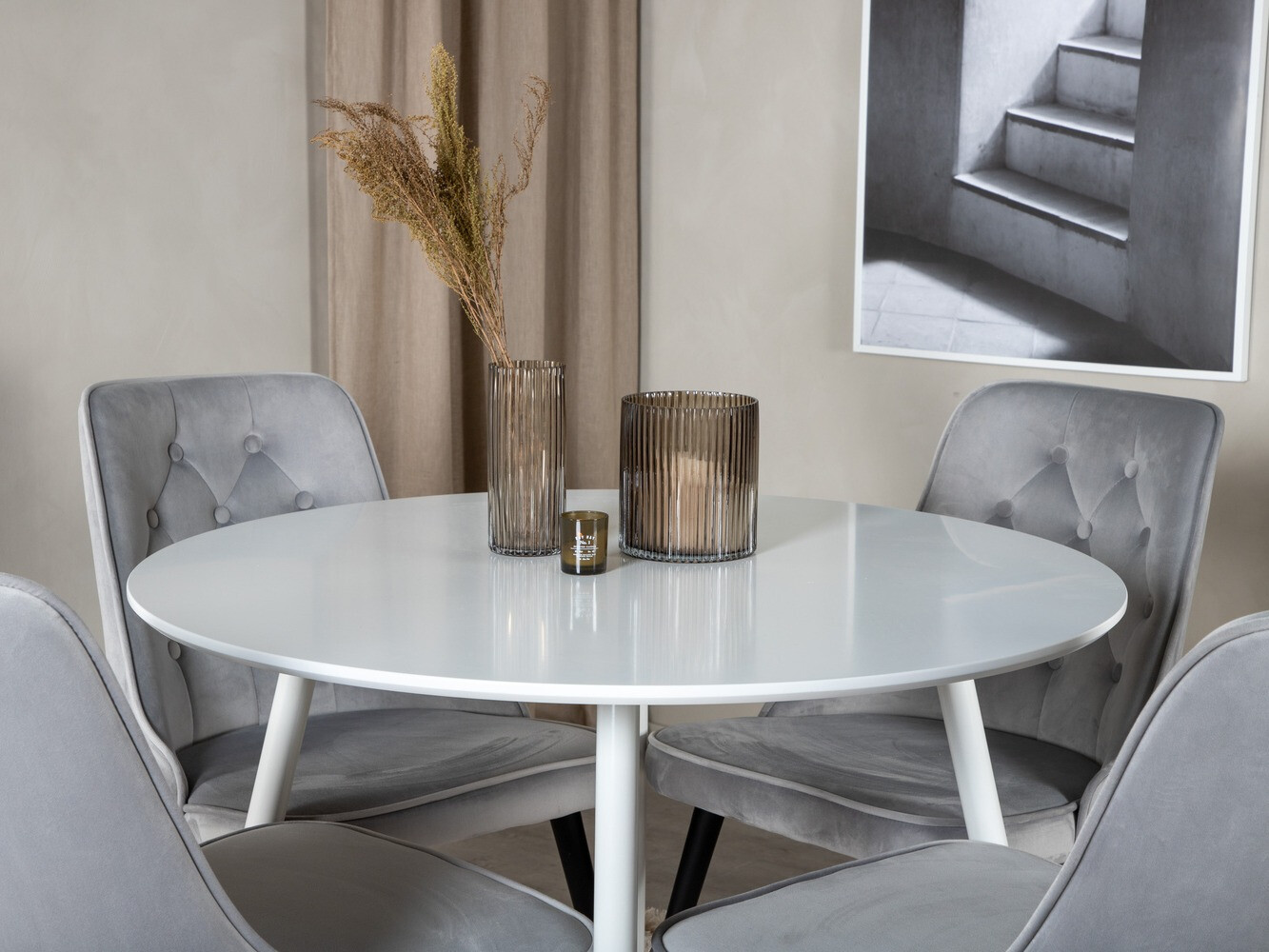 Set de mese Dallas 1535 (Gri deschis + Negru)