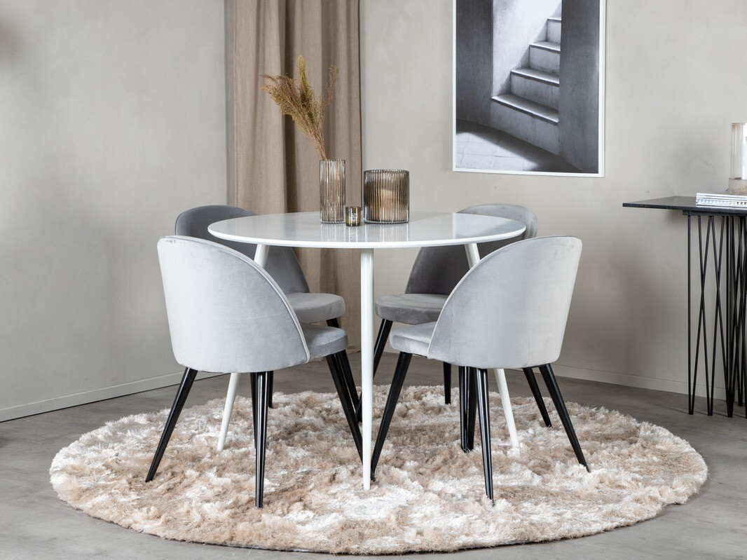 Set de mese Dallas 1536 (Gri deschis + Negru)
