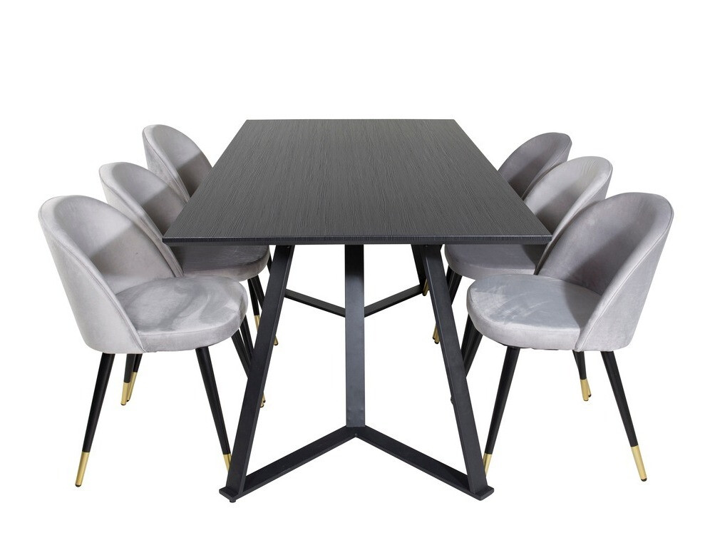 Set de mese Dallas 1583 (Gri + Negru)