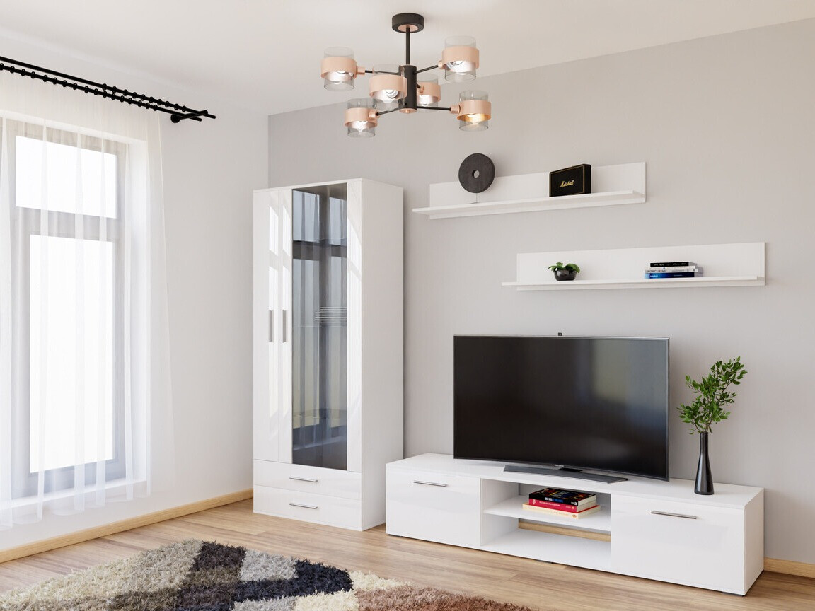 Set de living Tornola 115 (Alb + Alb lucios)