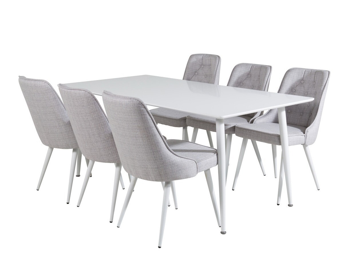 Set de mese Dallas 1625 (Gri deschis + Alb)