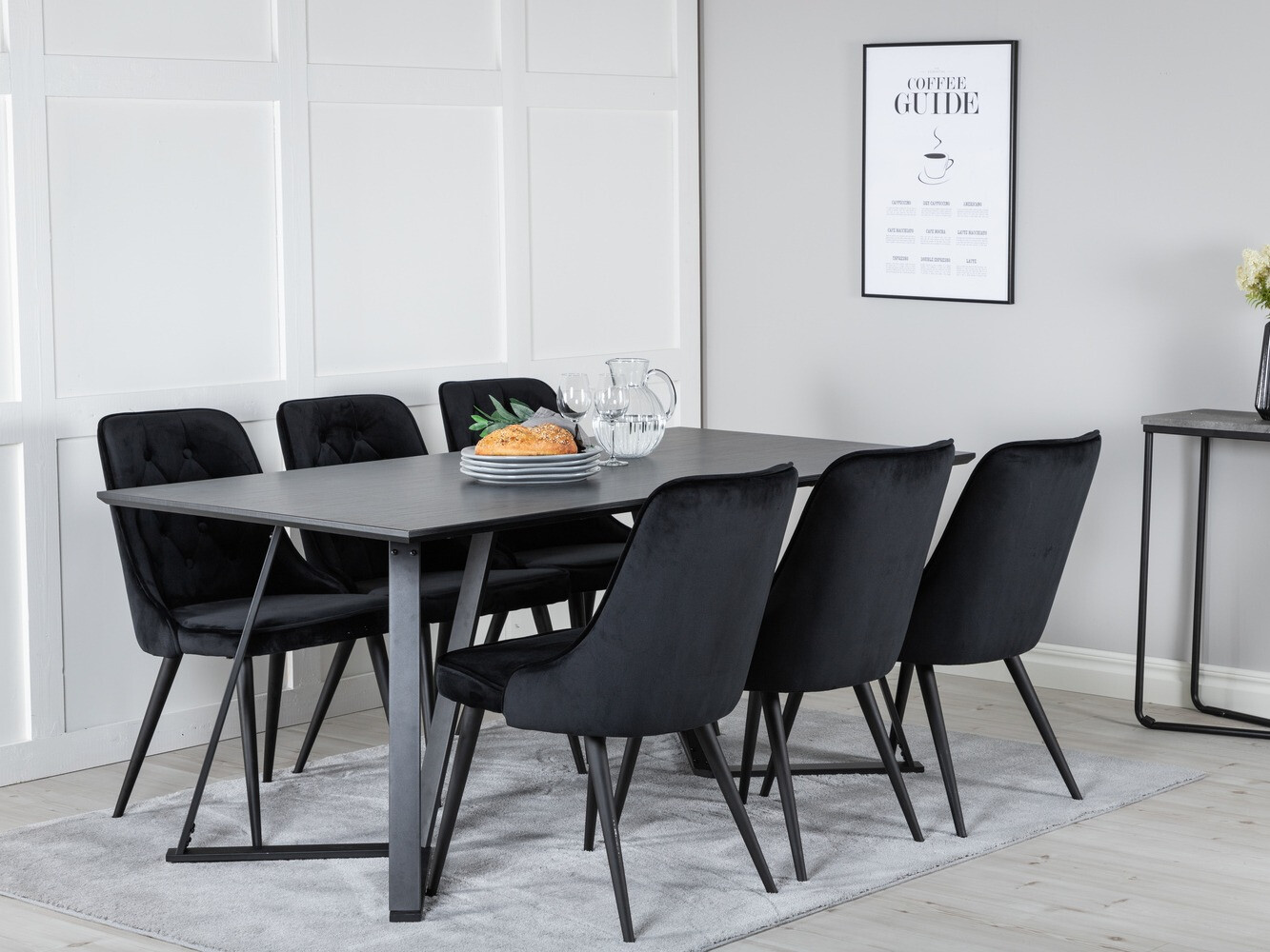 Set de mese Dallas 1628 (Negru)
