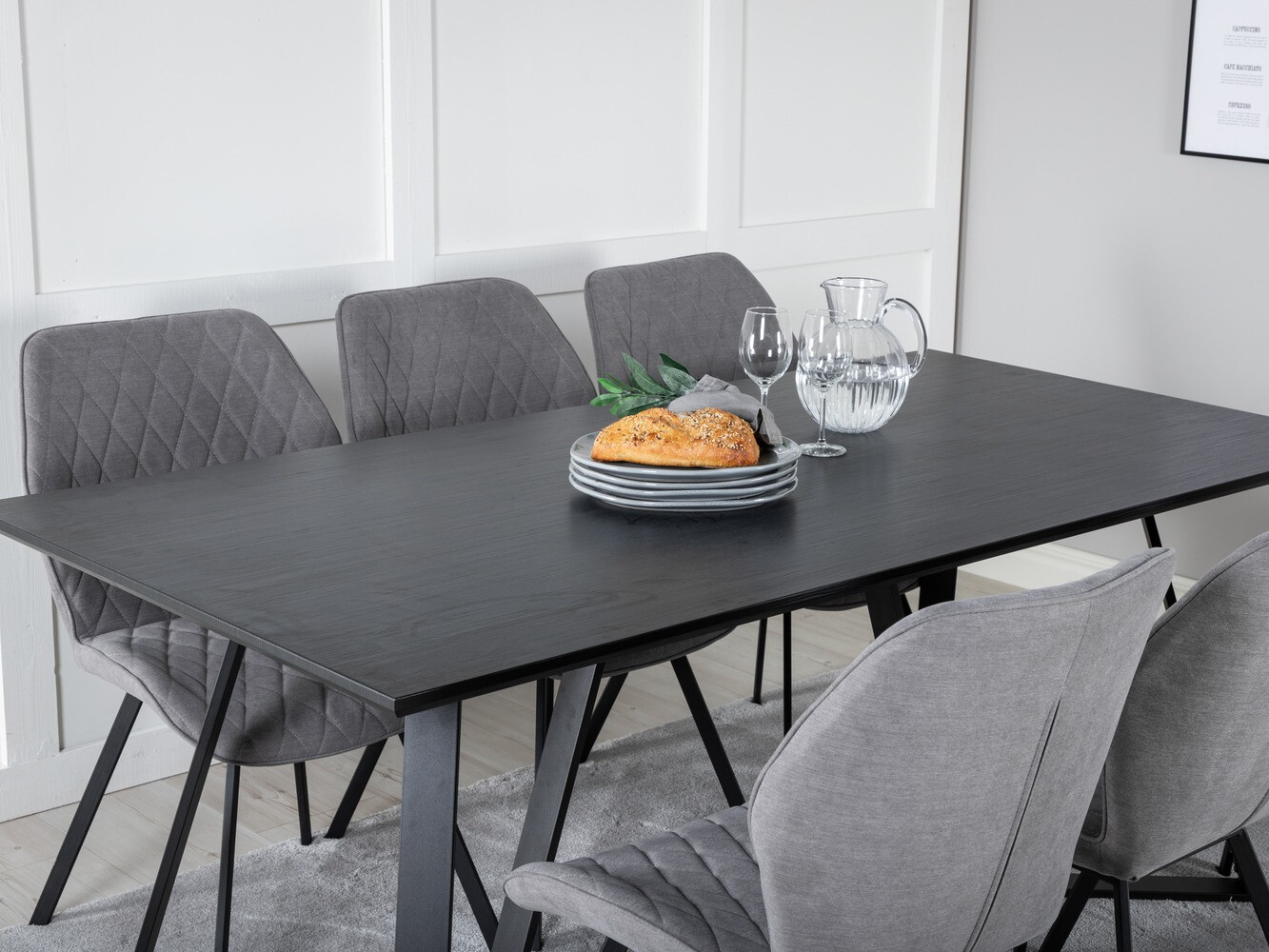 Set de mese Dallas 1685 (Gri + Negru)