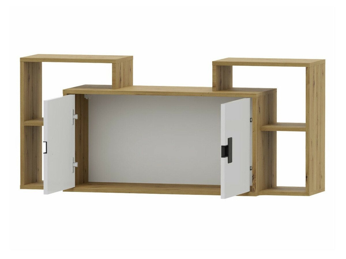Set birou acasă Florevi 104 (Mat alb + Stejar artizan)
