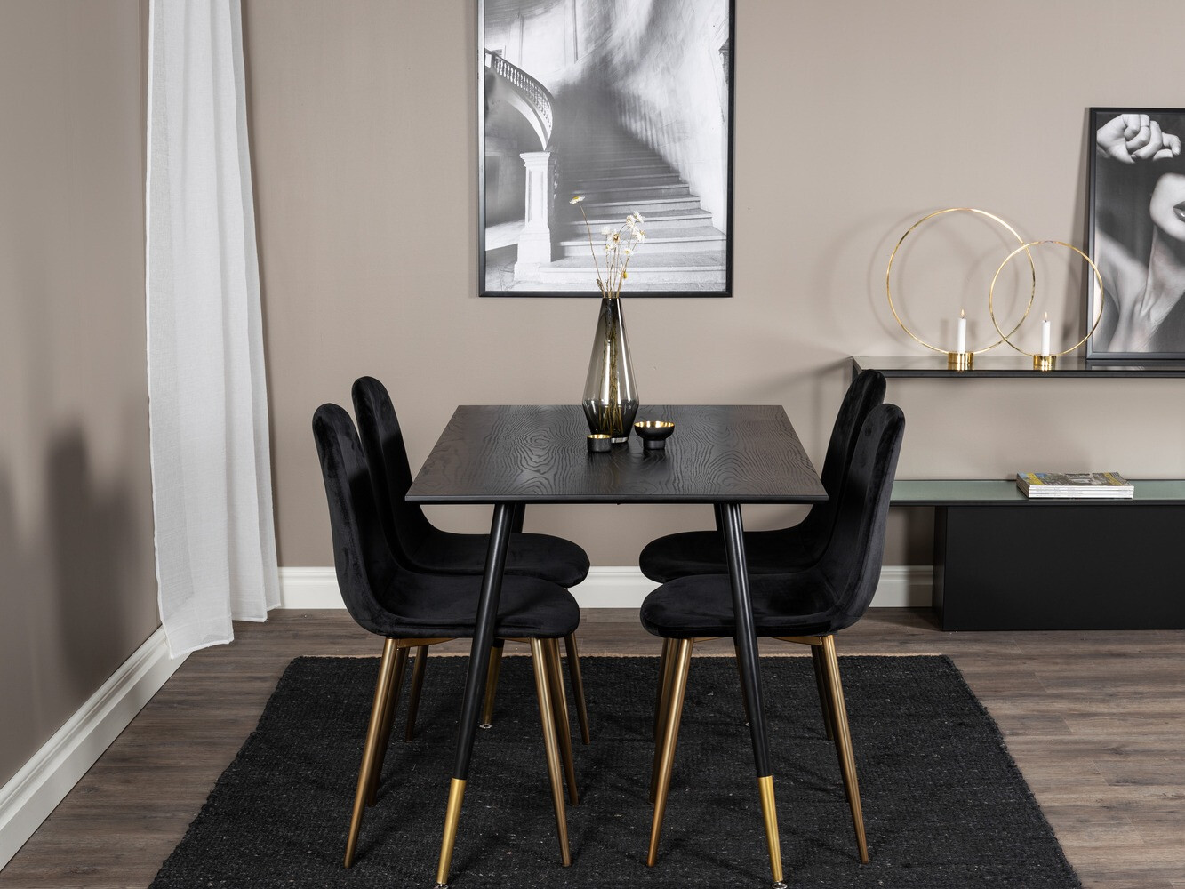 Set de mese Dallas 1693 (Negru)