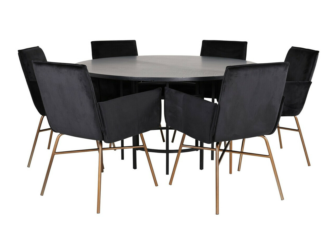 Set de mese Dallas 2391 (Negru + Alamă)