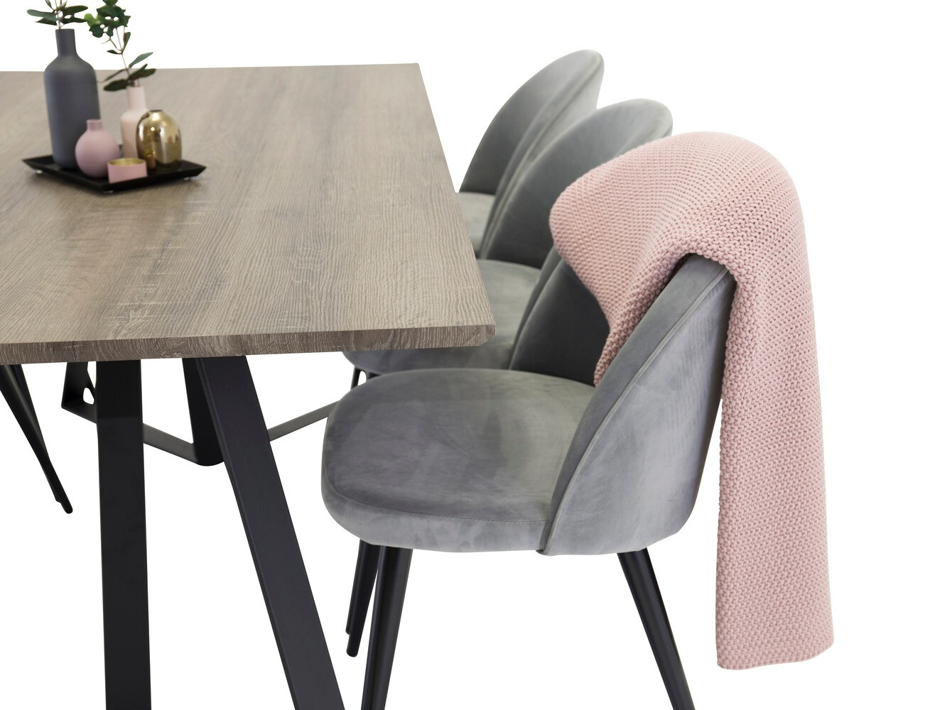 Set de mese Dallas 340 (Gri + Negru)