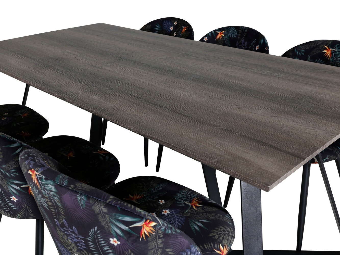 Set de mese Dallas 340 (Model floral + Negru)