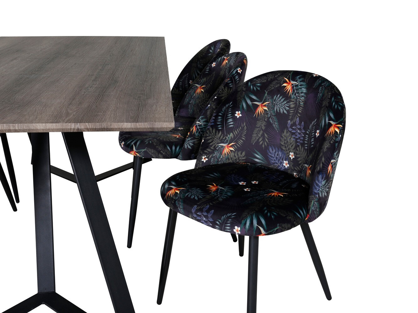 Set de mese Dallas 340 (Model floral + Negru)