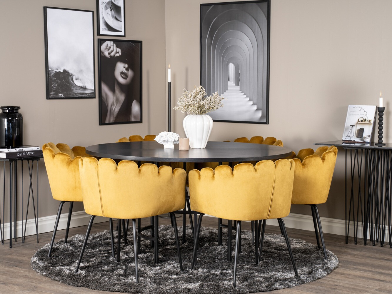 Set de mese Dallas 312 (Galben + Negru)