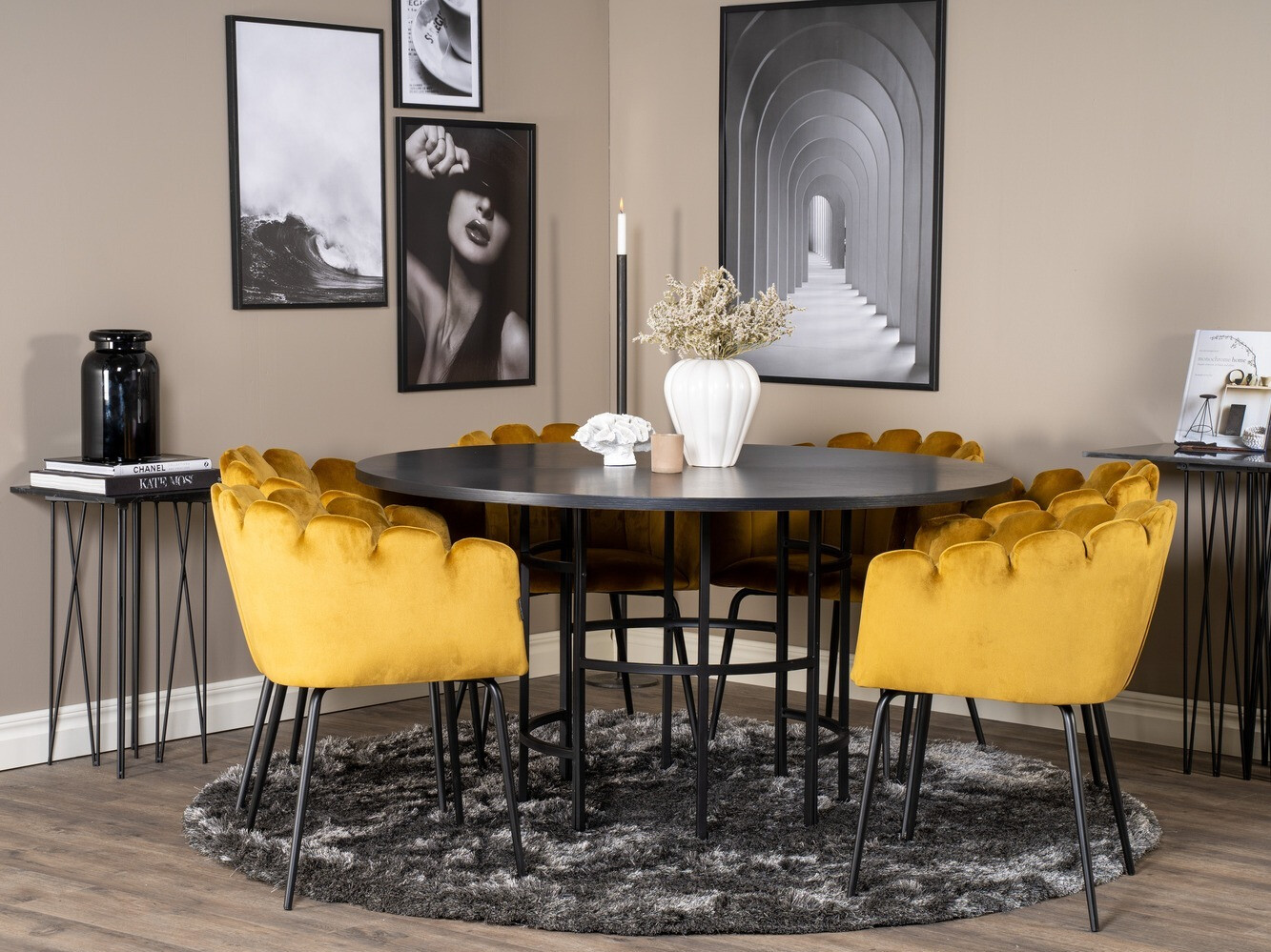 Set de mese Dallas 312 (Galben + Negru)