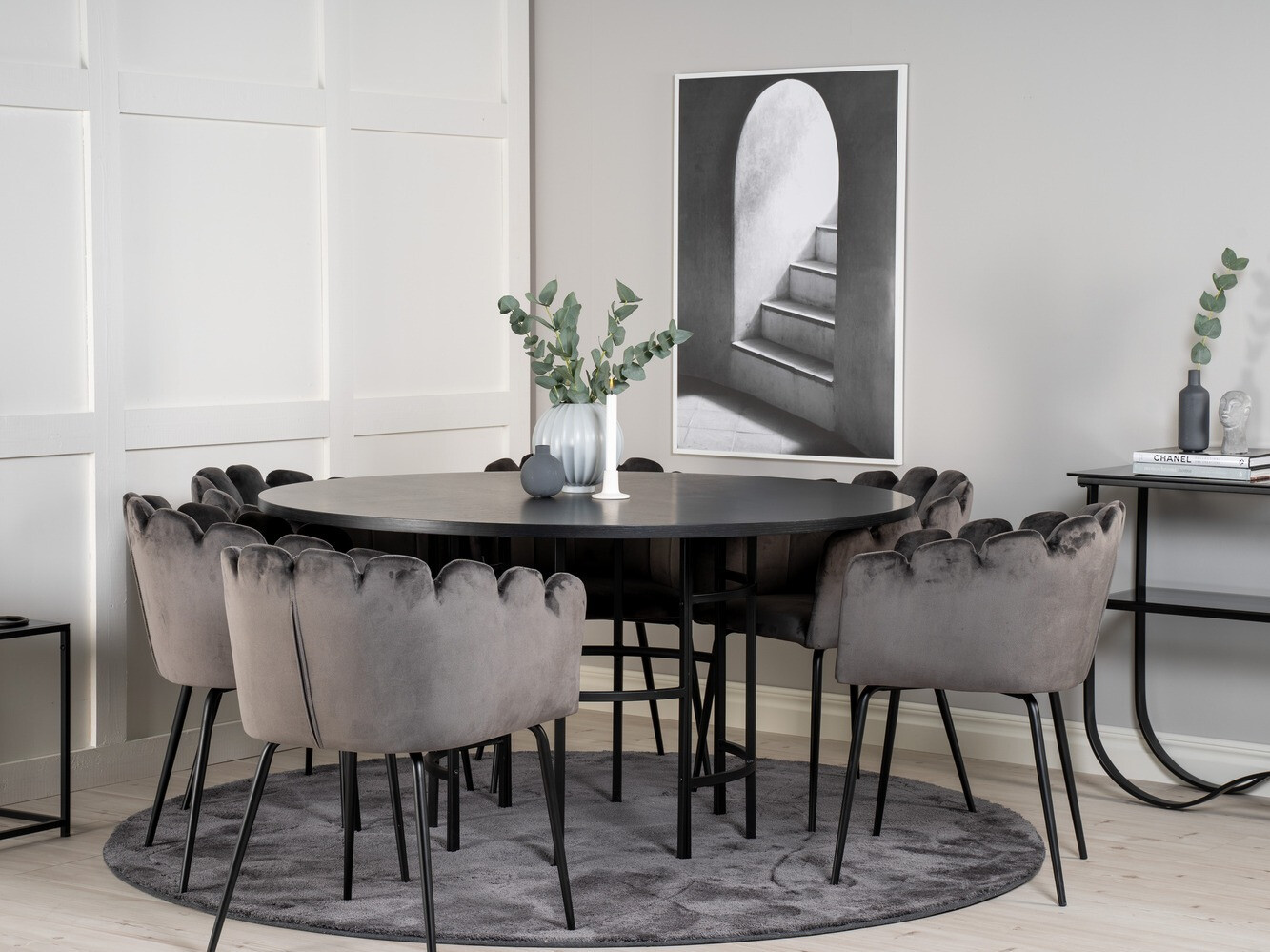 Set de mese Dallas 312 (Gri + Negru)