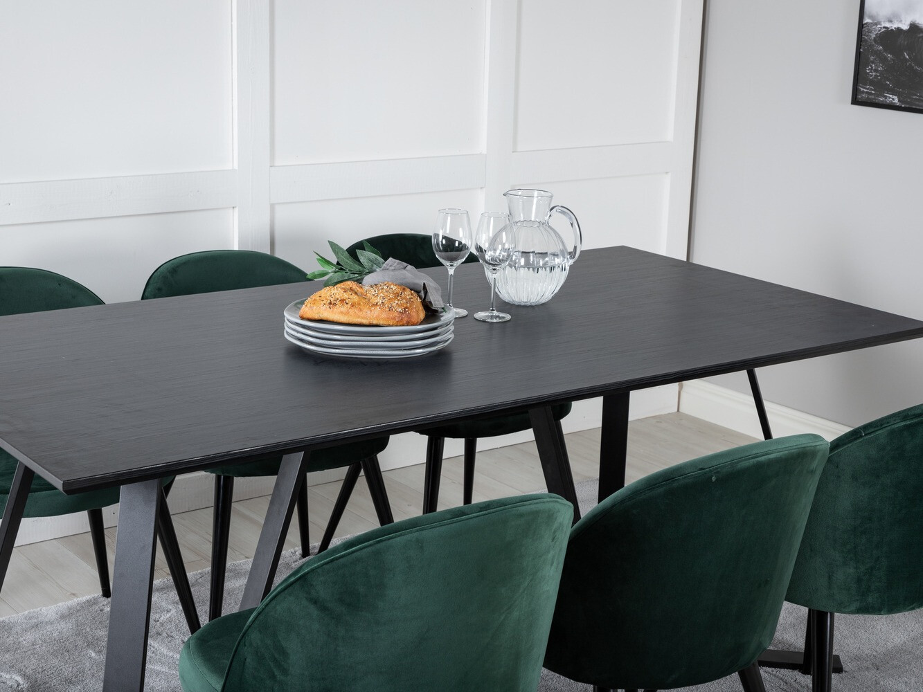Set de mese Dallas 360 (Verde + Negru)