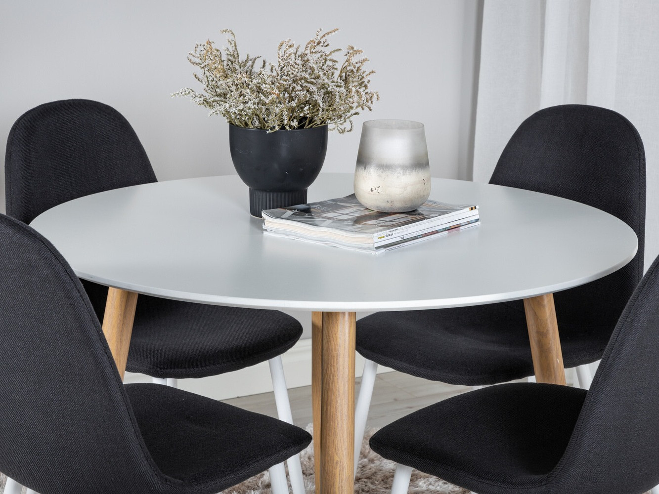 Set de mese Dallas 291 (Negru + Alb)