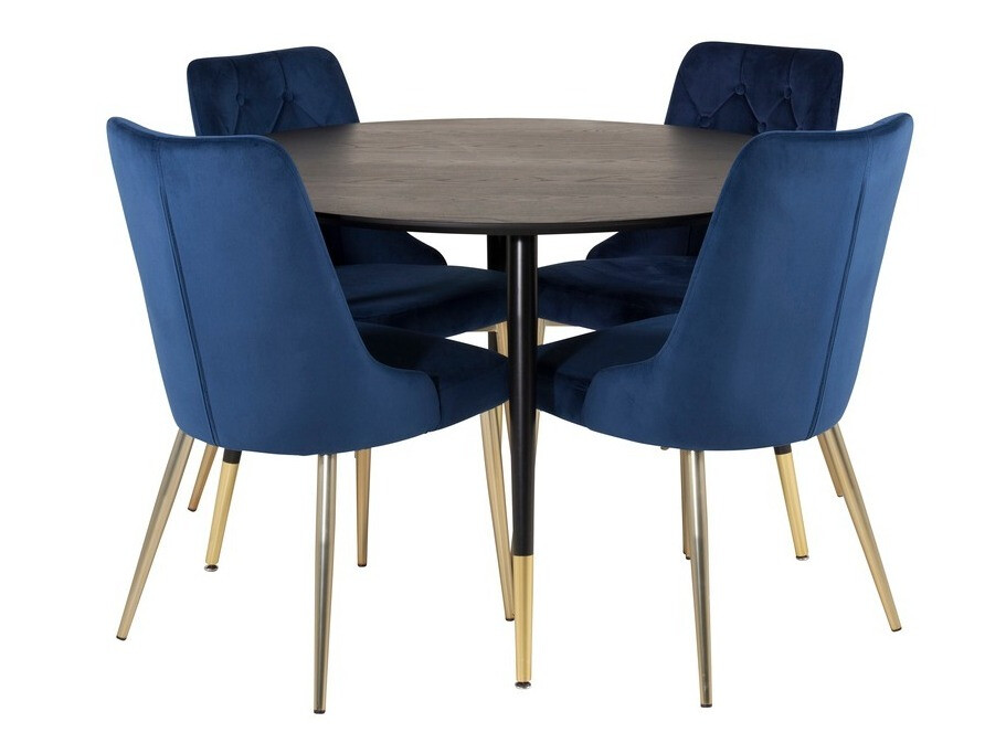 Set de mese Dallas 1178 (Albastru + Auriu)