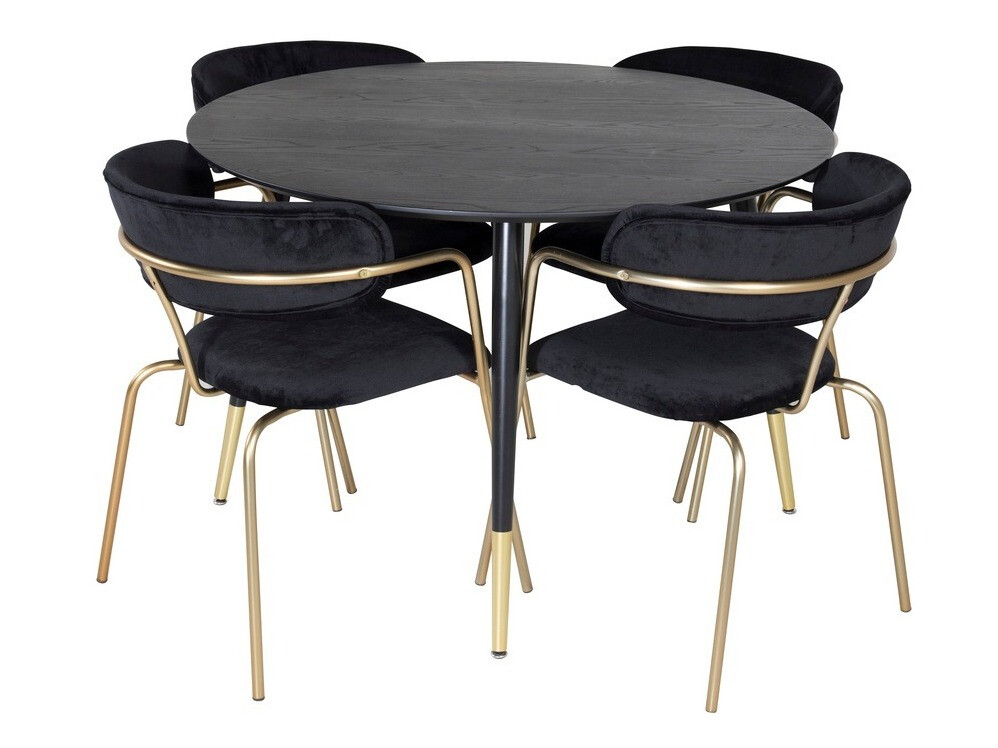 Set de mese Dallas 1180 (Negru + Auriu)