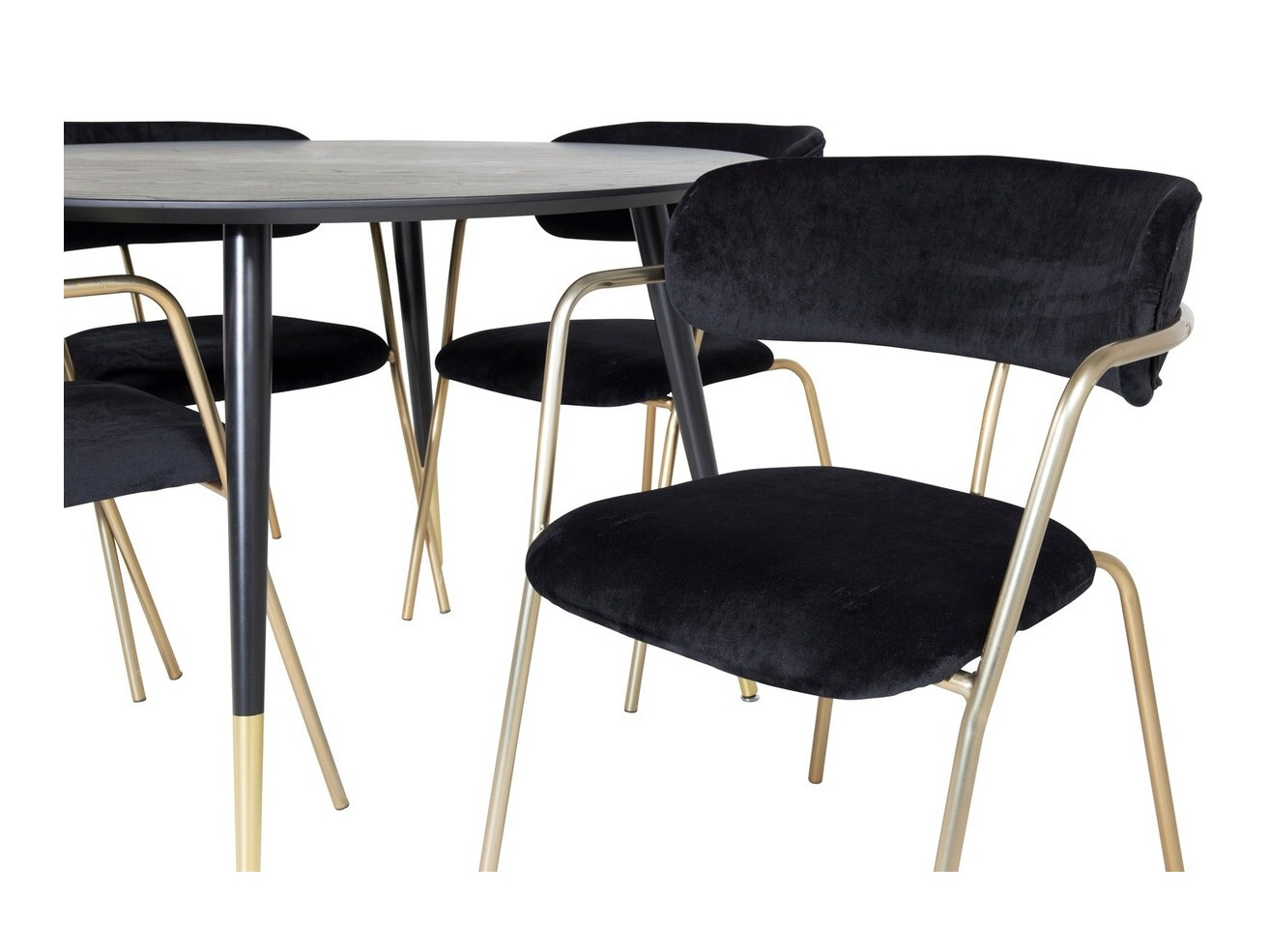 Set de mese Dallas 1180 (Negru + Auriu)