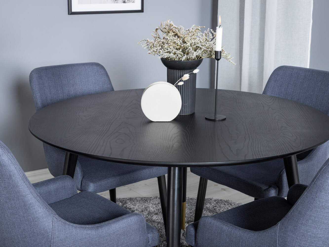 Set de mese Dallas 1181 (Albastru + Negru)