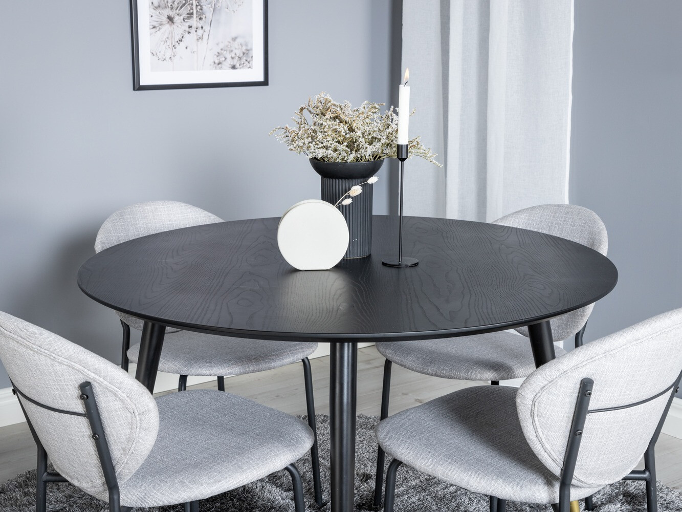 Set de mese Dallas 1186 (Gri + Negru)