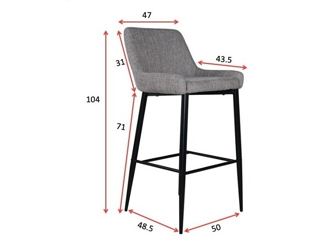 Scaun bar Dallas 2647 (Bej + Negru)