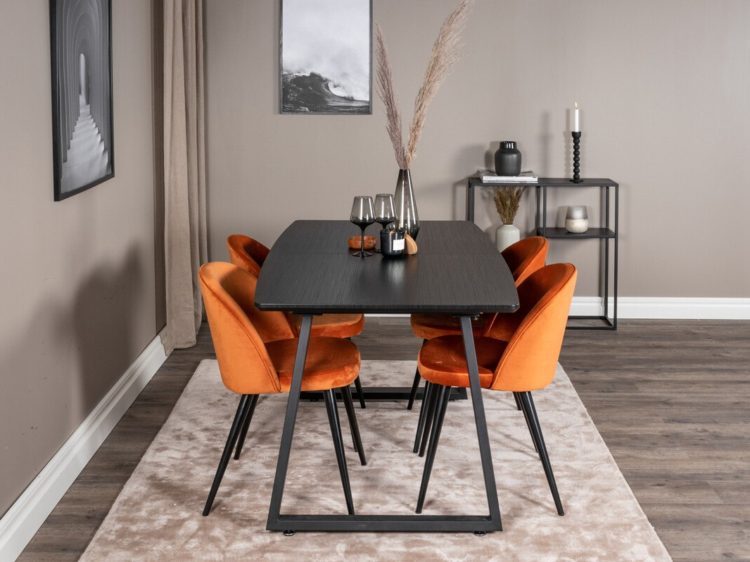 Scaun Dallas 136 (Portocaliu + Negru)