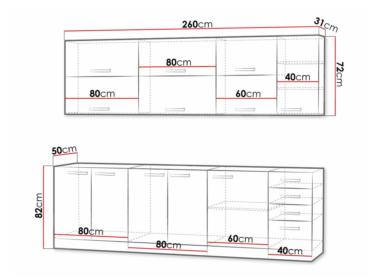 Set de bucătărie modular Multi Grey 123