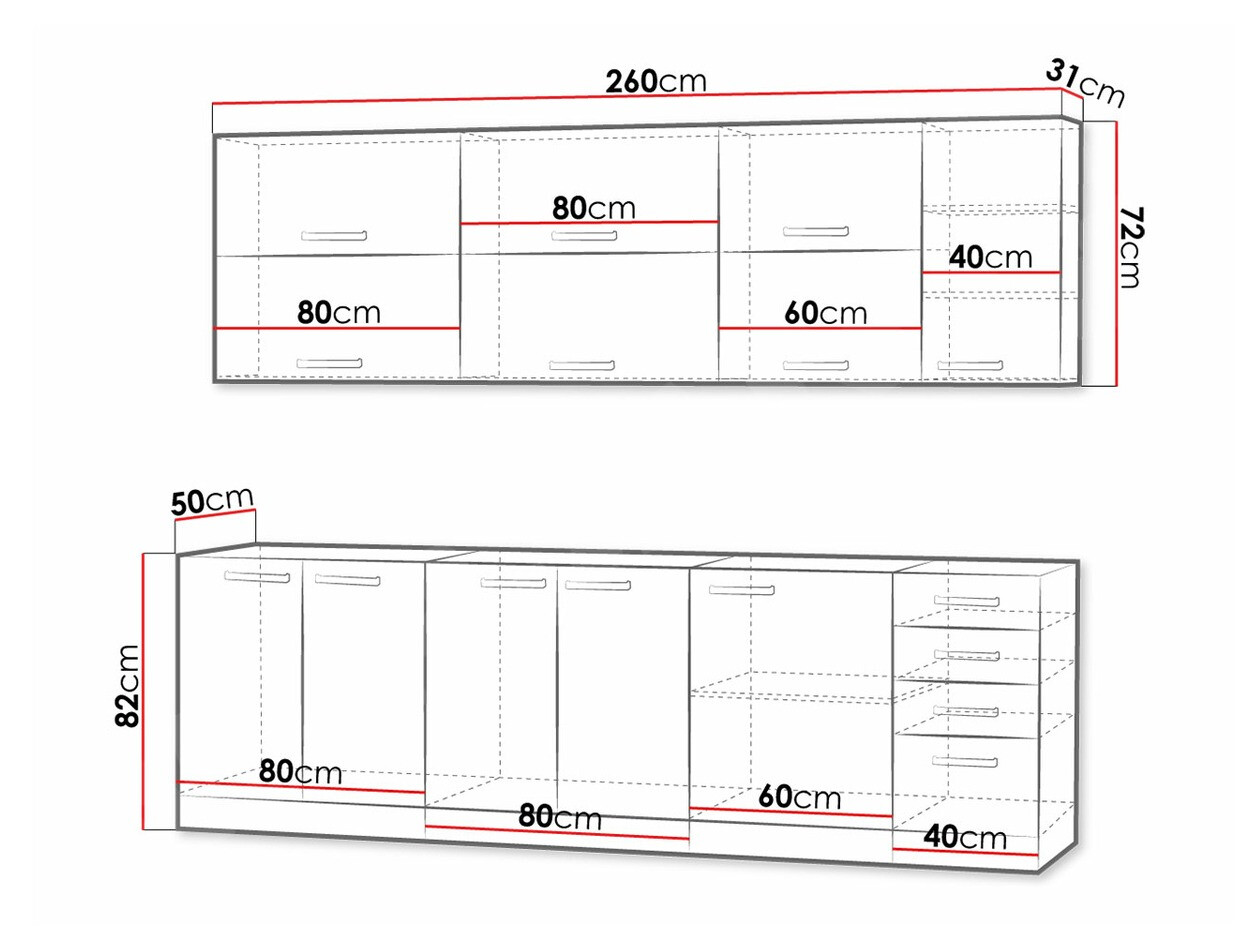Set de bucătărie modular Multi Grey 123