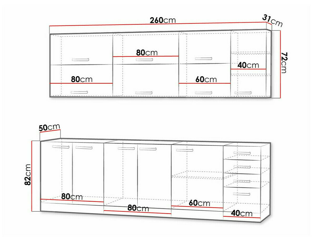 Set de bucătărie modular Multi White 123