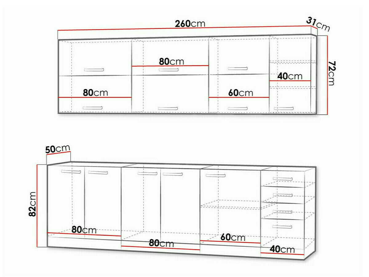 Set de bucătărie modular Multi White 123