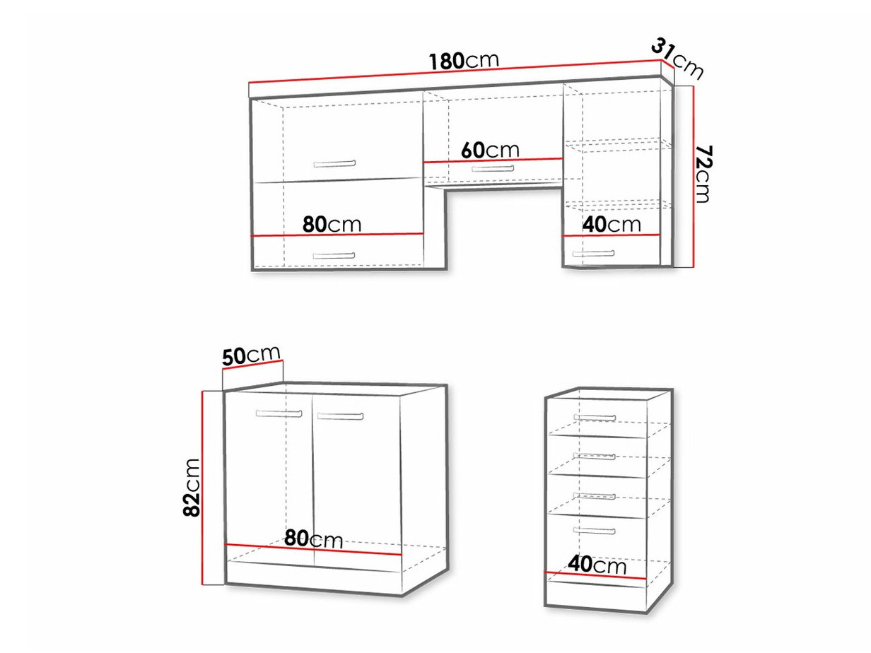 Set de bucătărie modular Multi White 125