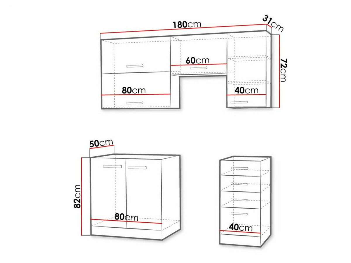 Set de bucătărie modular Multi White 125