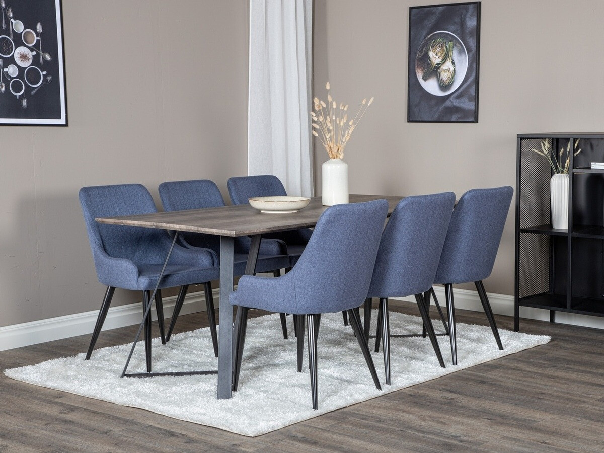 Set de mese Dallas 1345 (Albastru + Negru)