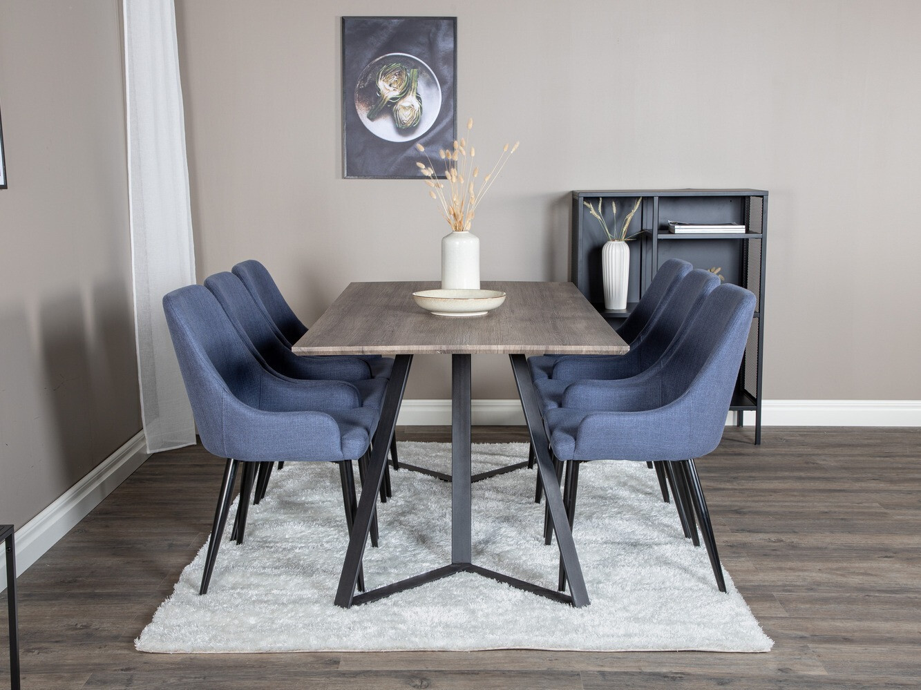 Set de mese Dallas 1345 (Albastru + Negru)