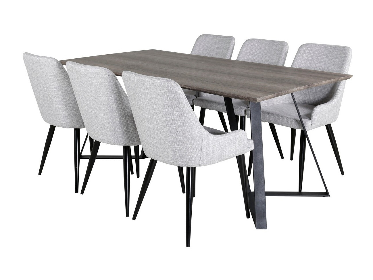 Set de mese Dallas 1345 (Gri deschis + Negru)