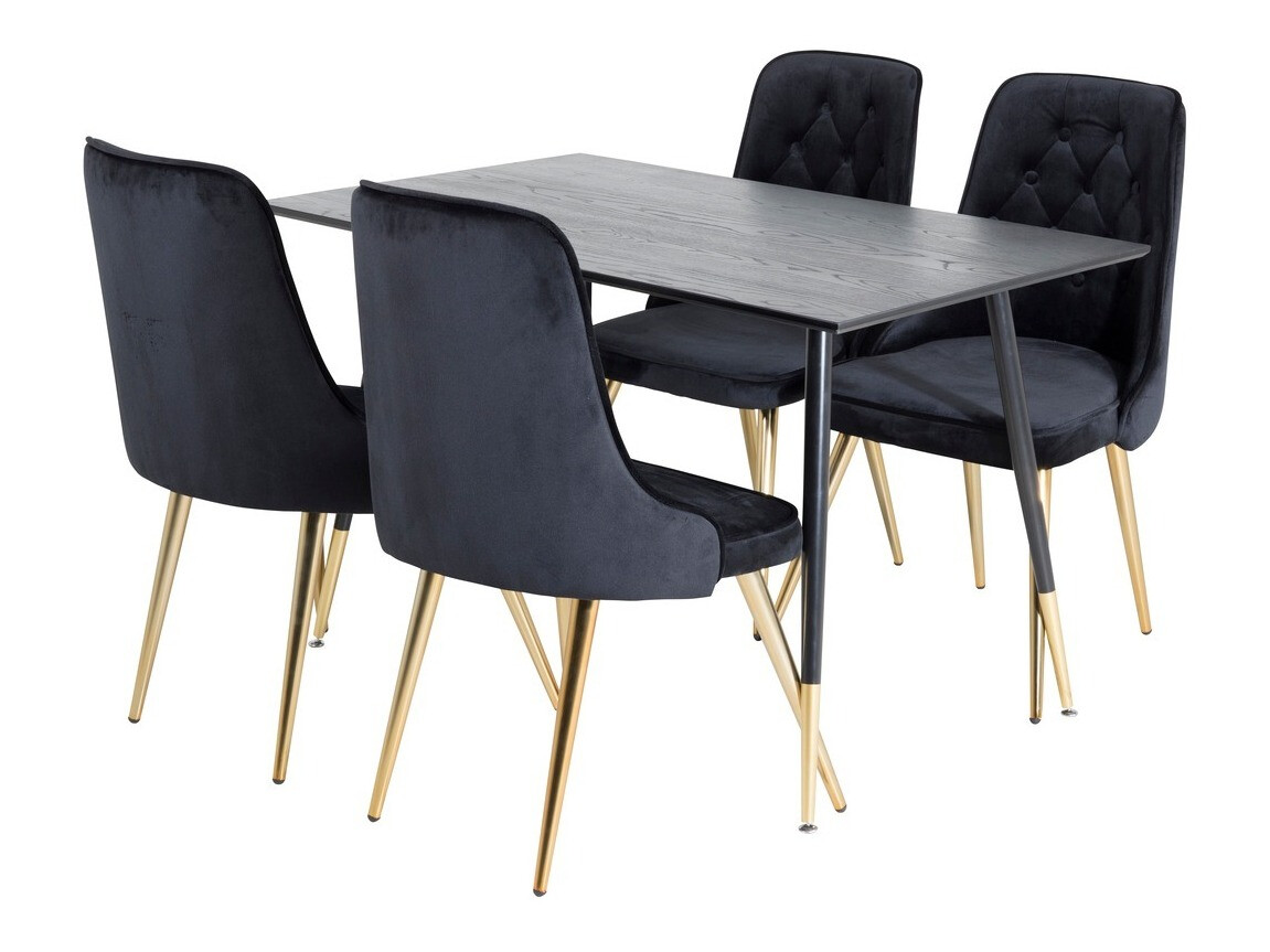Set de mese Dallas 1673 (Negru + auriu)
