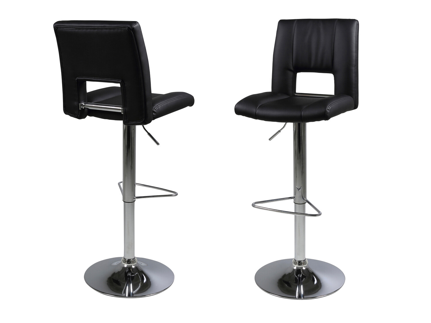 Scaun de bar Norsica 145 (Negru + Argint)