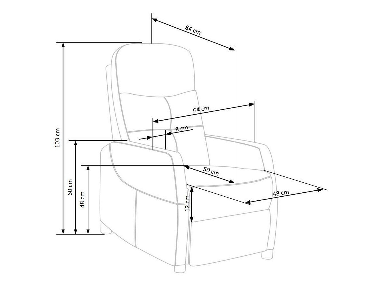 Fotoliu recliner Houston 992 (Bluvel 14)