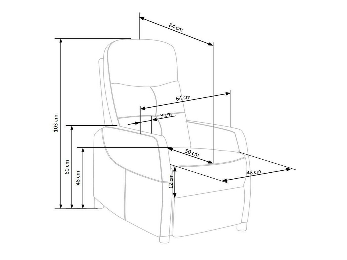 Fotoliu recliner Houston 992 (Bluvel 68)