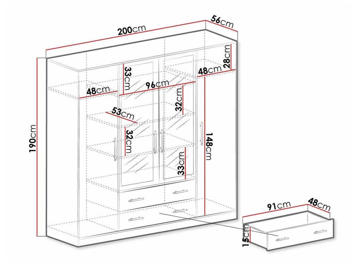 Dulap Cavmero 101 (Antracit)