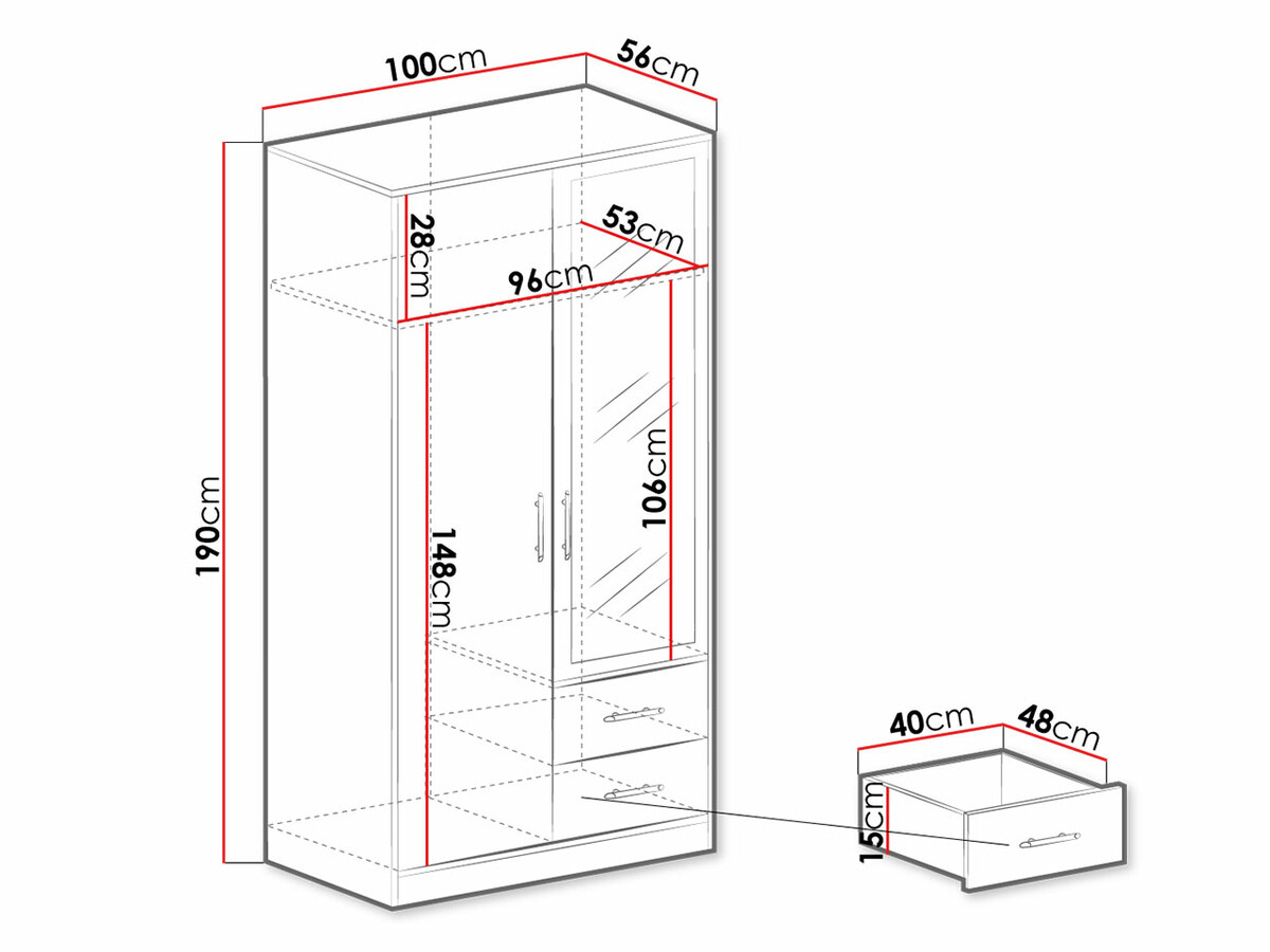 Dulap Cavmero 104 (Antracit)