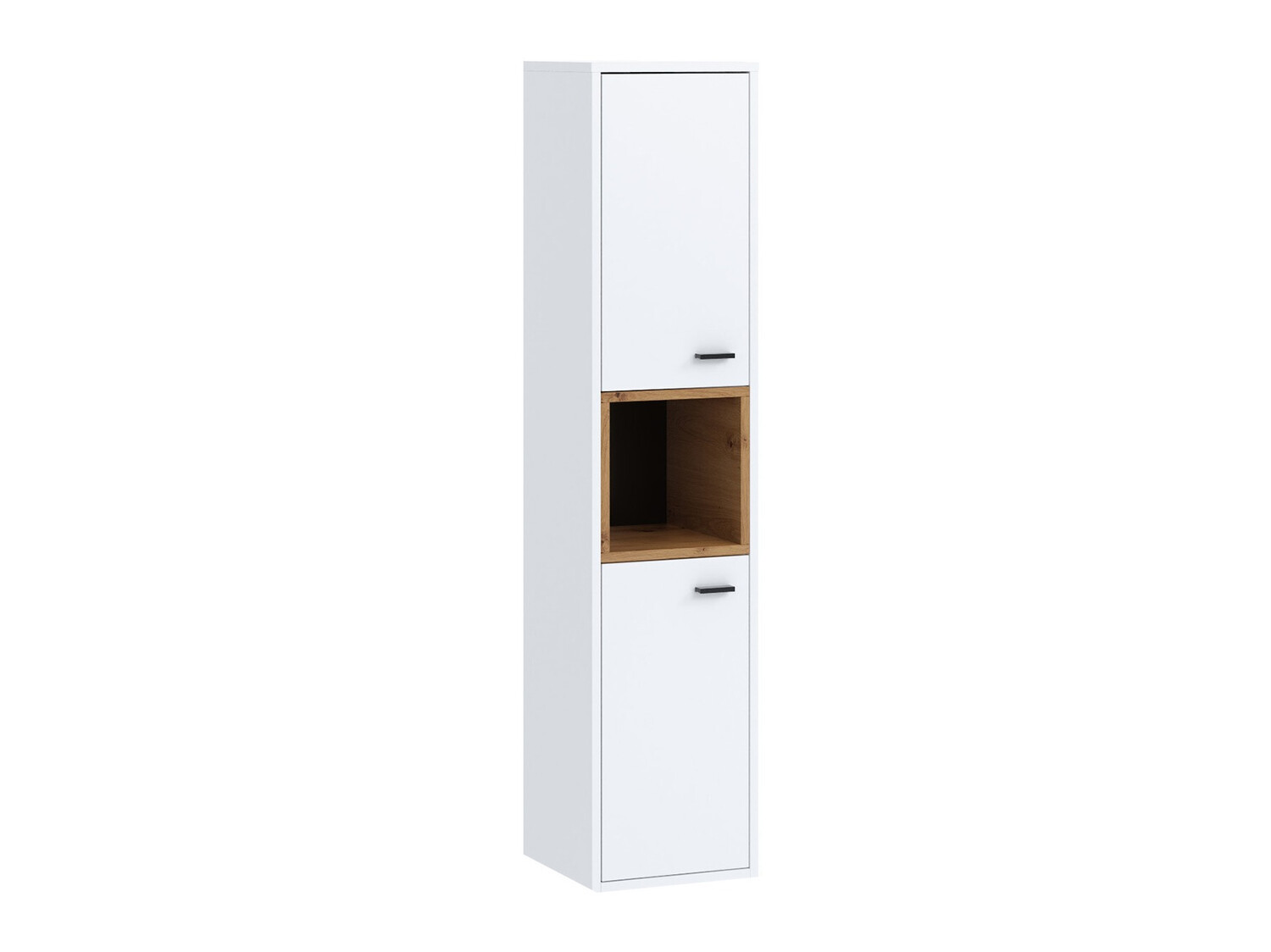 Cabinet de baie suspendat Velum (Alb + Stejar artizan)