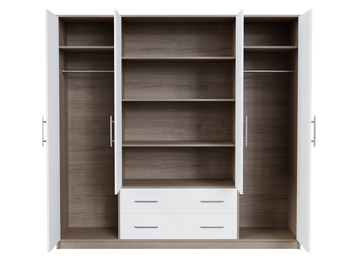 Dulap Cavmero 100 (Stejar Sonoma + Alb)