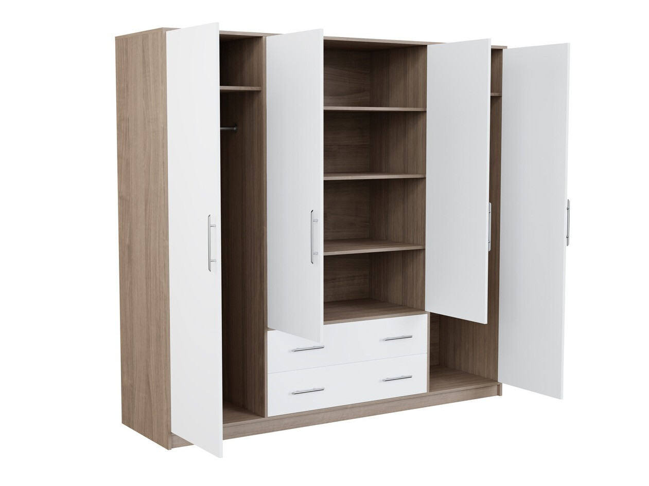 Dulap Cavmero 100 (Stejar Sonoma + Alb)