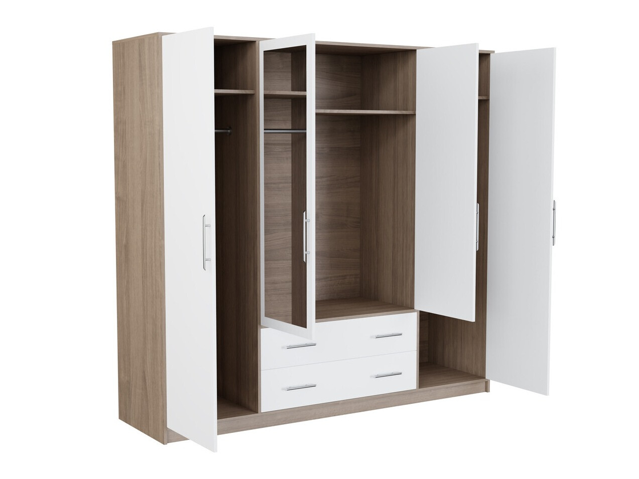 Dulap Cavmero 101 (Stejar Sonoma + Alb)