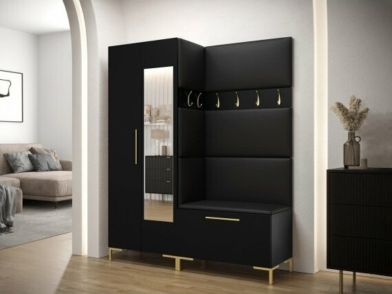 Dulap pantofi Nomal (Negru + Auriu)