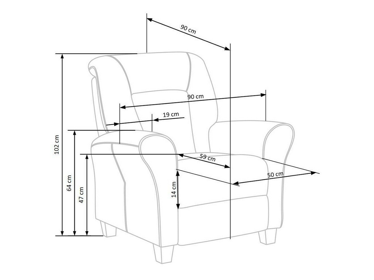 Fotoliu recliner Houston 848 (Gri + Fag)